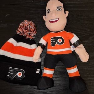 Philadelphia Flyers Kids Bundle: Ski Hat and Briere Doll